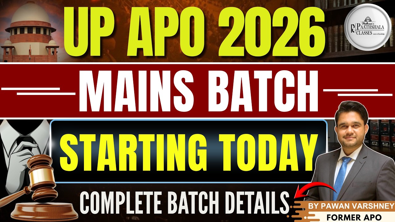 UP APO 2026 Mains Batch 🚨 | Starting Today | Complete Preparation by Pawan Varshney