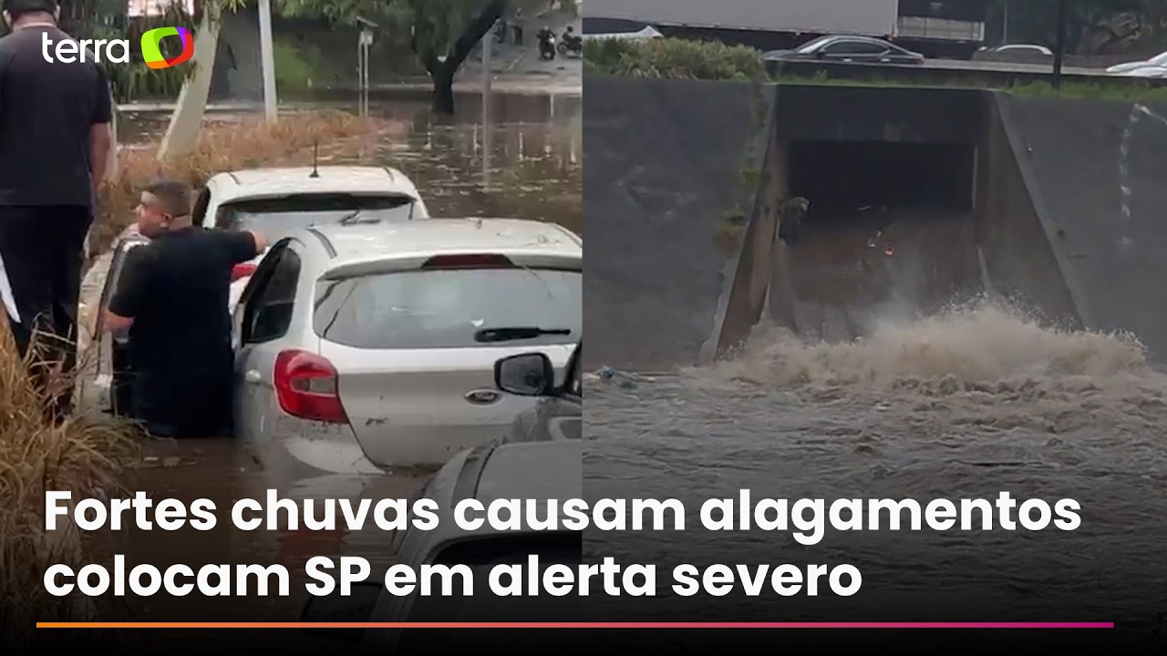 Chuva forte eleva n&iacute;vel do Rio Tiet&ecirc; e faz &aacute;gua escorrer pelo teto de esta&ccedil;&atilde;o de metr&ocirc; em SP