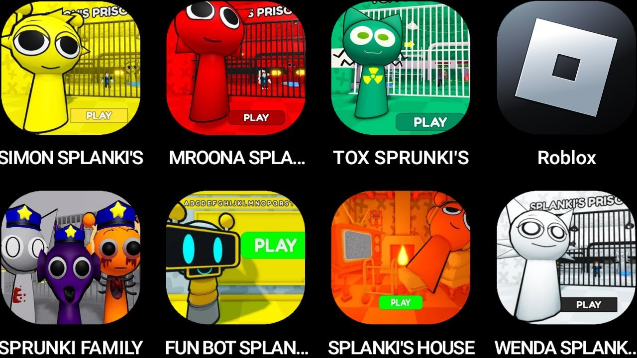 SIMON SPLANKI'S,MROONA SPLANKI'S,TOX SPRUNKI'S,Roblox,SPRUNKI FAMILY,FUN BOT SPLANKI'S...