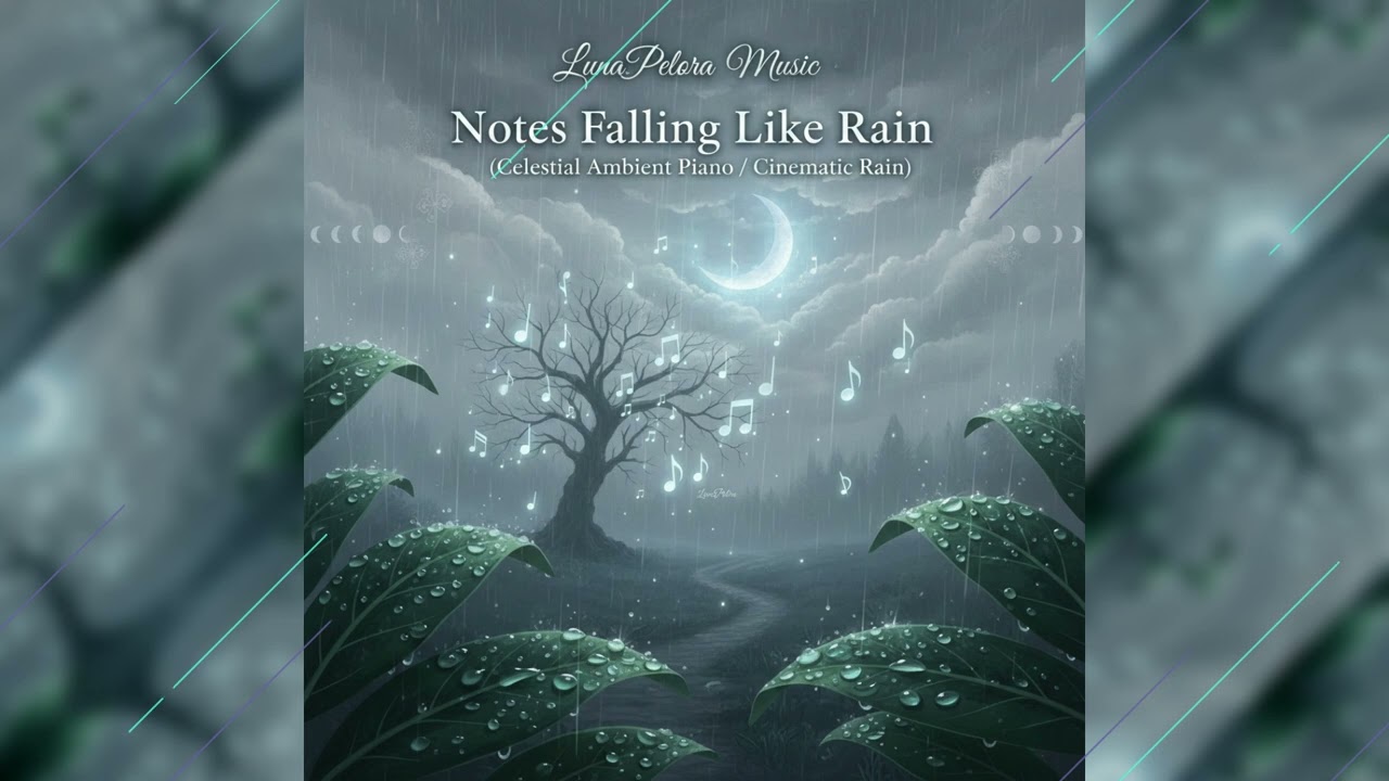 LunaPelora Music – Notes Falling Like Rain (Celestial Ambient Piano / Cinematic Rain)