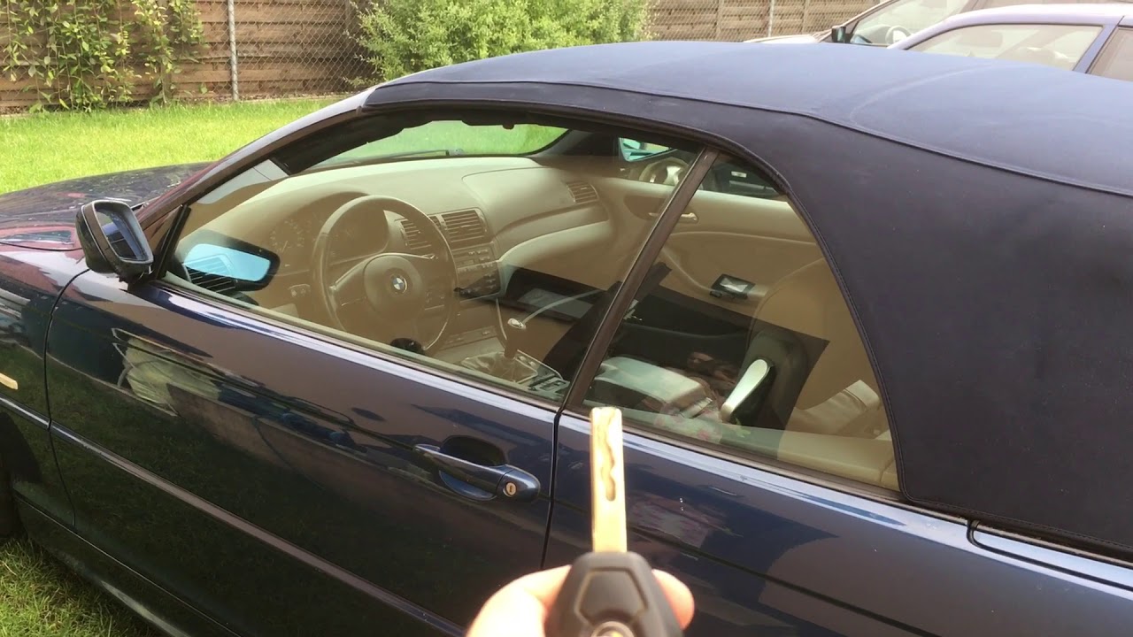 E46 Cabrio, kodowanie otwierania dachu oraz składania lusterek zdalnie z pilota