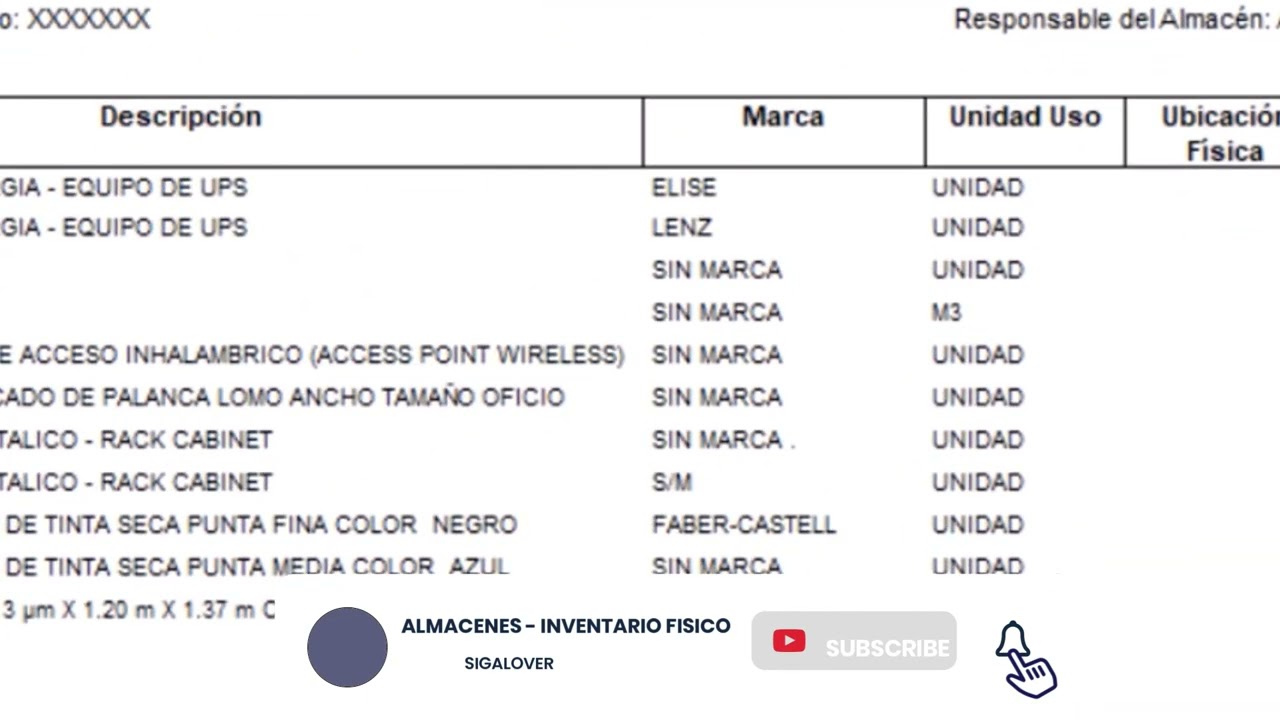 ALMACEN EN SIGA MEF- INVENTARIO FISICO CIERRE 2025