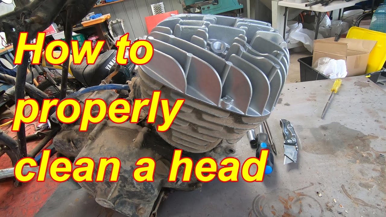How I professionally clean a head for a Suzuki TS400 using hydroblasting.
