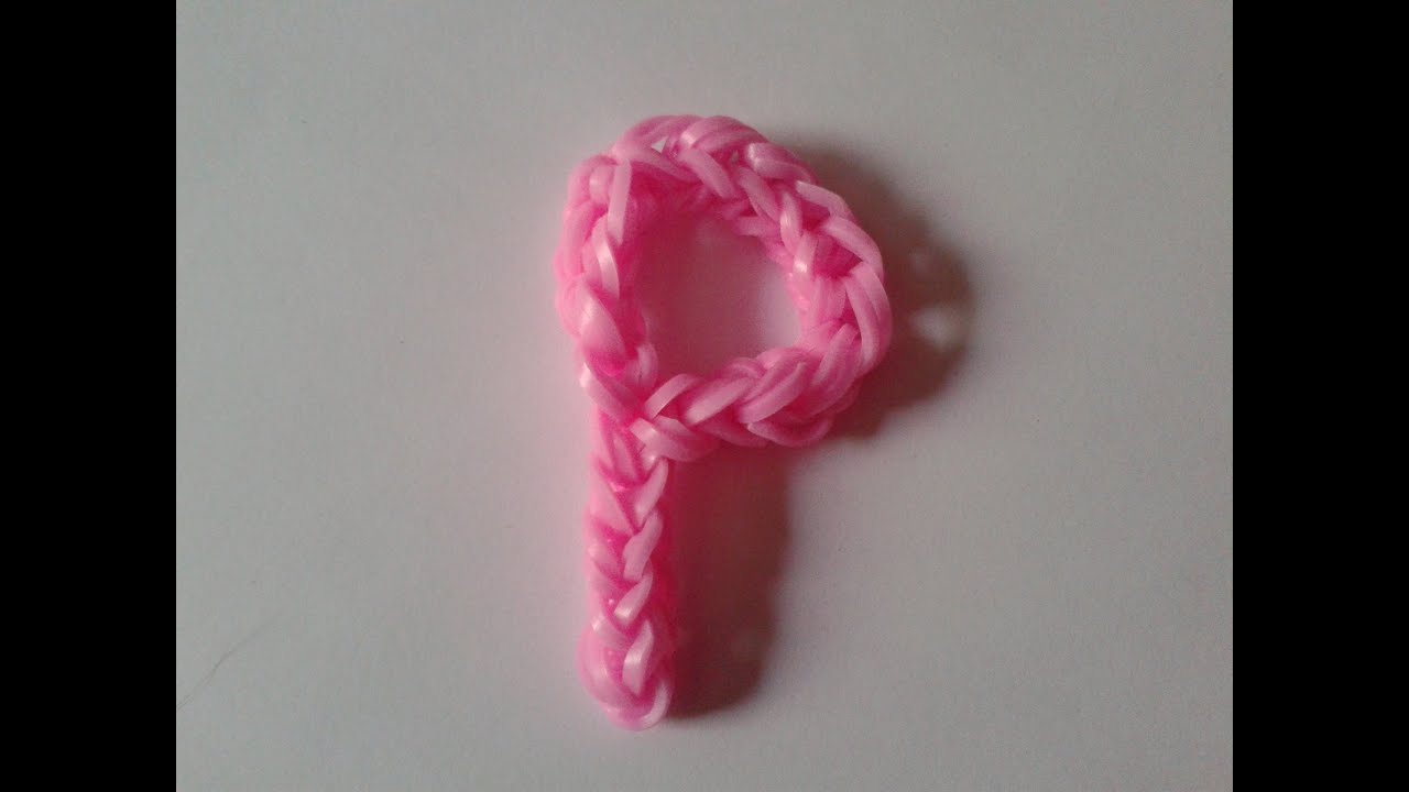 ♥ Tutorial: letra P hecha con gomitas (sin telar)  ♥