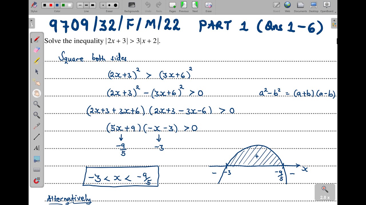 9709/32/F/M/22 - PART 1 (QNS 1 - 6)  A LEVEL PURE MATHEMATICS 3 PAPER 32 FEB/MAR 2022