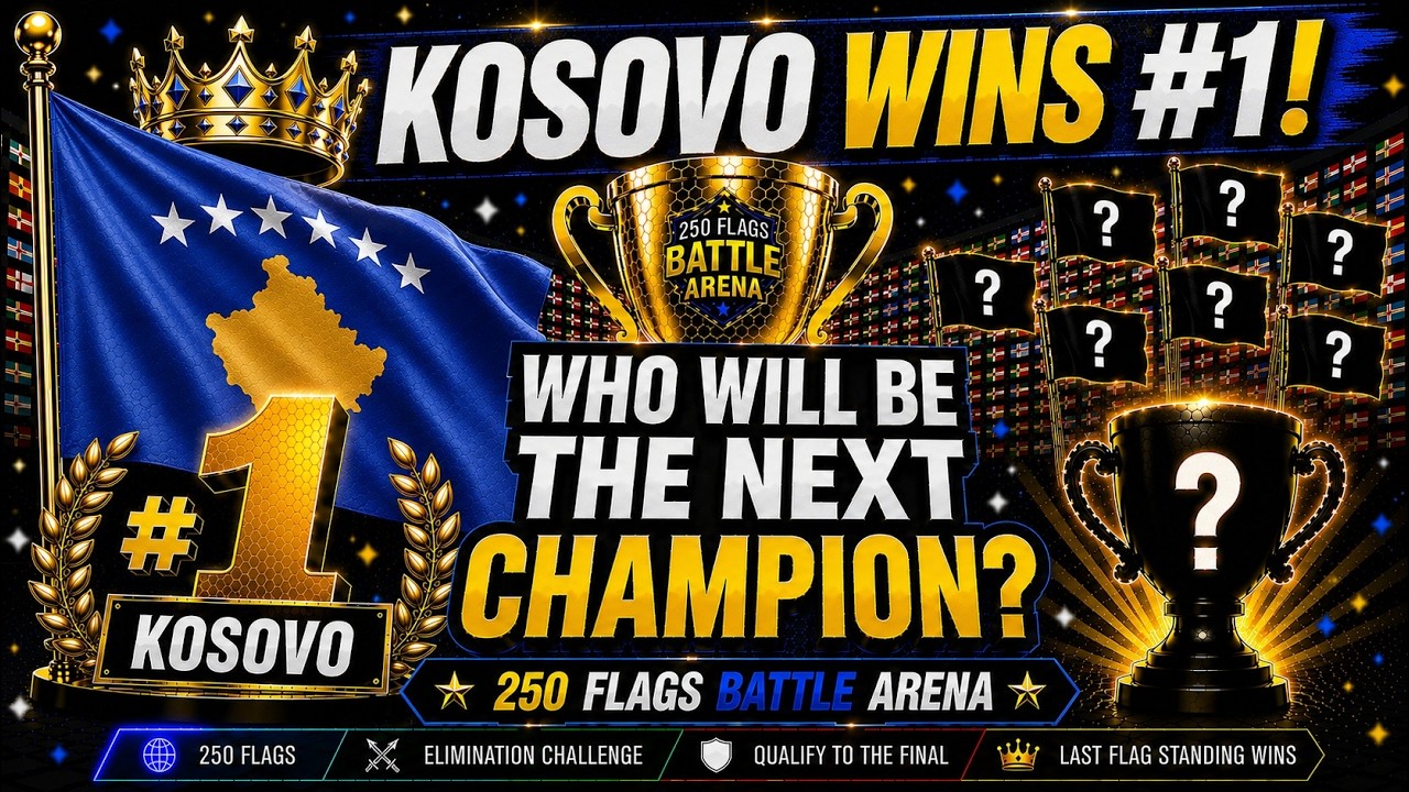 🏆KOSOVO is champion  #1! Who Will Be The Champion Next? |Custom Flags Battle Arena