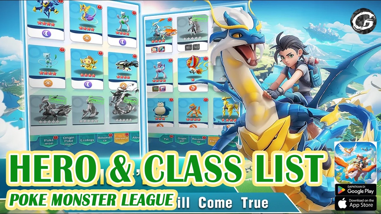 Poke Monster League All Pokemon Class & Tier List - New Mobile Game (Android/IOS)