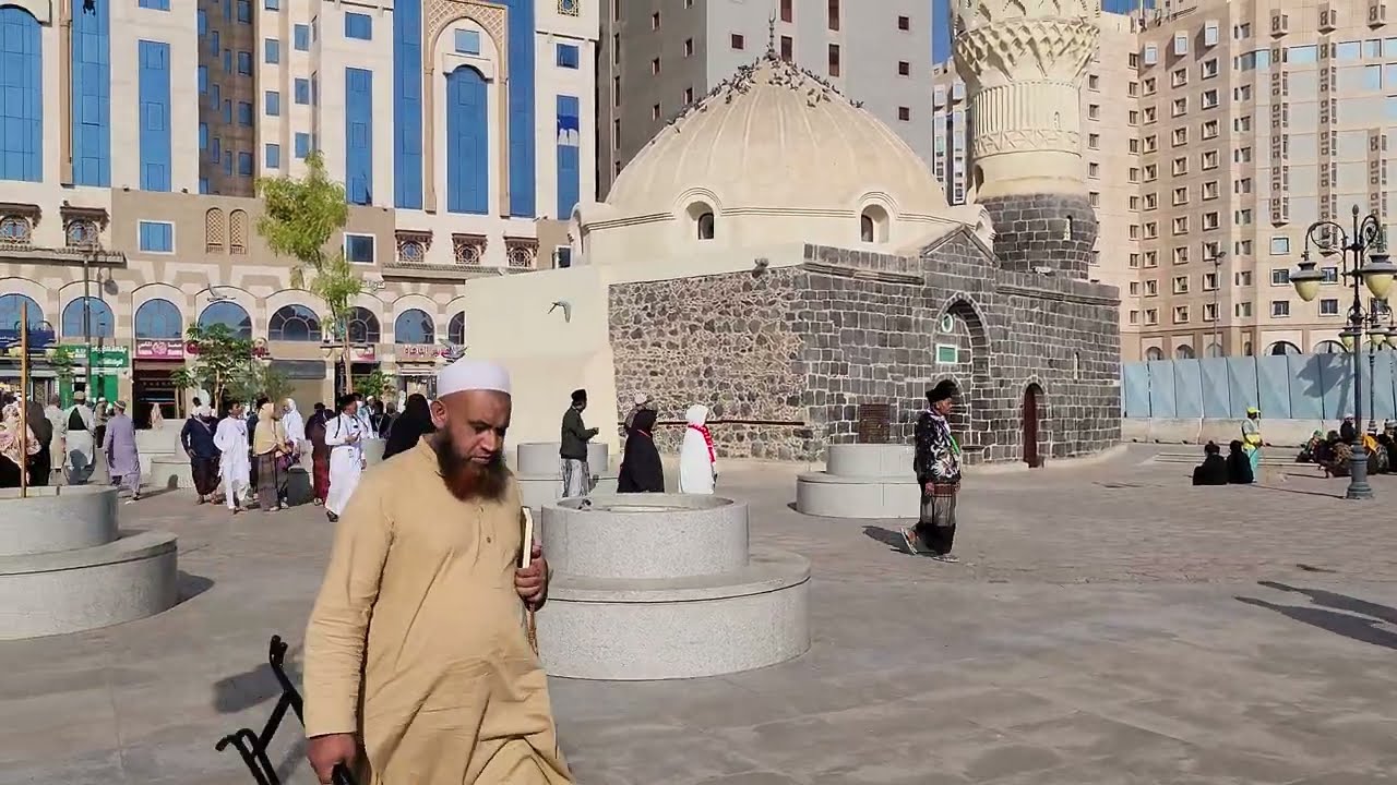 جولة في الجهات الجنوبية الغربية للمسجد النبوي الشريف في منطقة المصليات والفنادق والأسواق