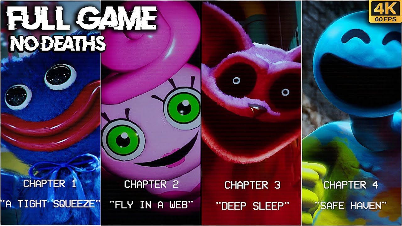 POPPY PLAYTIME ALL CHAPTERS 1, 2, 3, 4 - FULL Game Walkthrough - NO DEATHS (4K60fps)