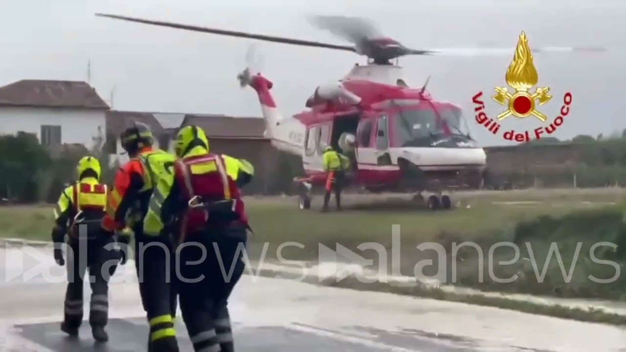 Maltempo in Emilia-Romagna, esondato il Lamone a Bagnacavallo