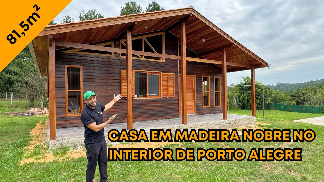 Casa de Madeira Nobre em Itaúba com 81,5 m² - Interior de Porto Alegre-RS