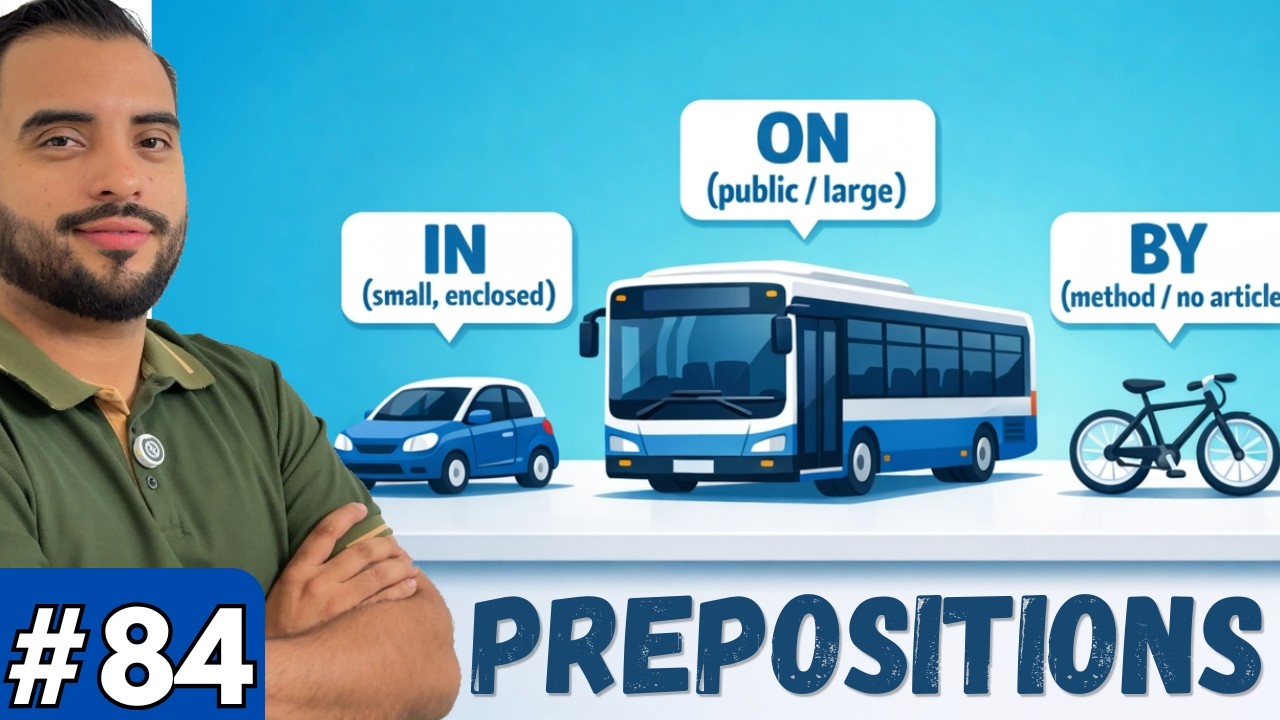 IN, ON, BY: PREPOSICIONES DE TRANSPORTE (EXPLICACIÓN FÁCIL) - PREPOSICIONES EN INGLES