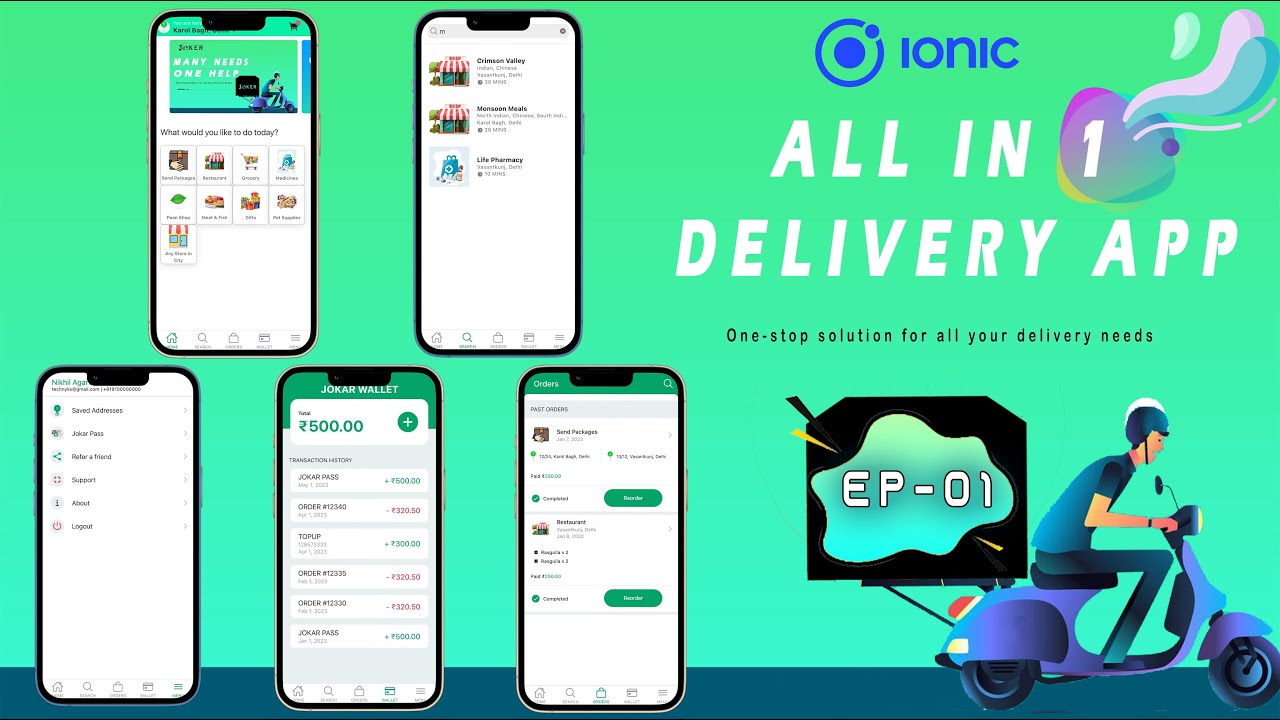 Ionic - ALL IN 1 DELIVERY APP UI | EPISODE 01 - HOME SCREEN