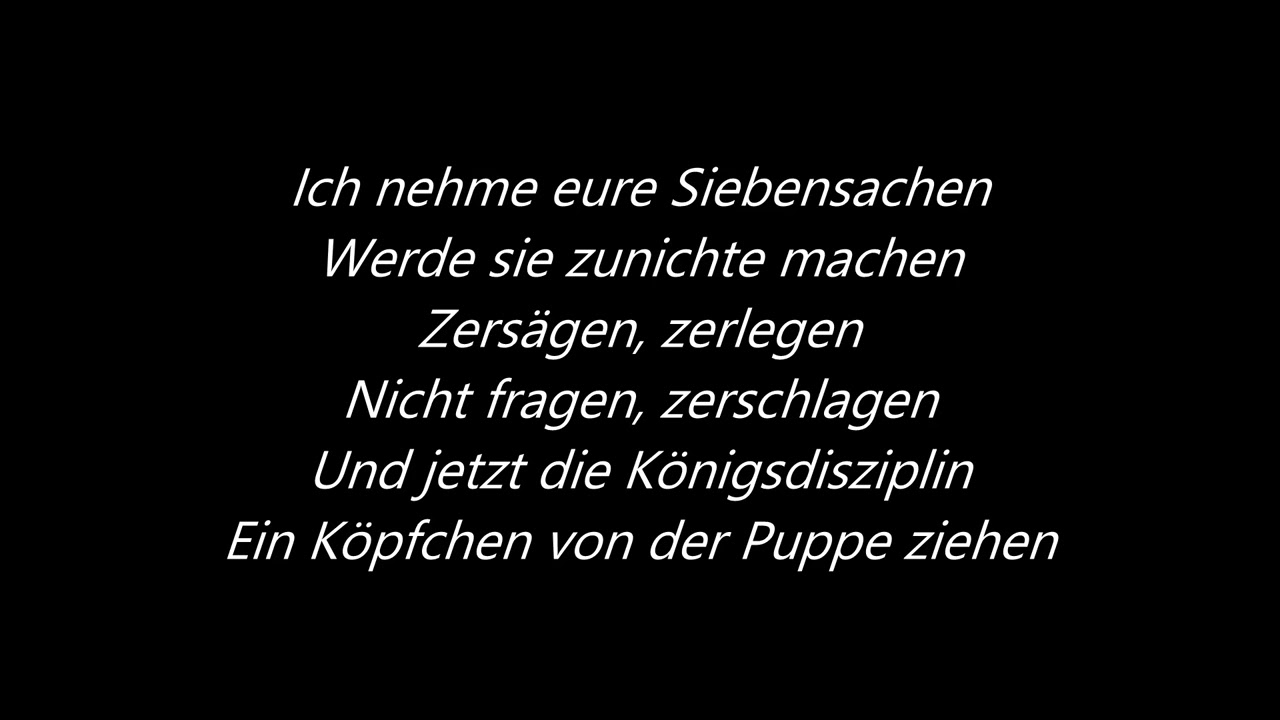 Rammstein - Zerstören (Lyrics)