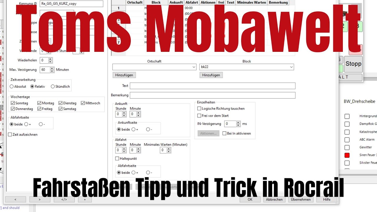 Fahrstra&szlig;en Tipps und Tricks in Rocrail. Teil 2 / Spur N