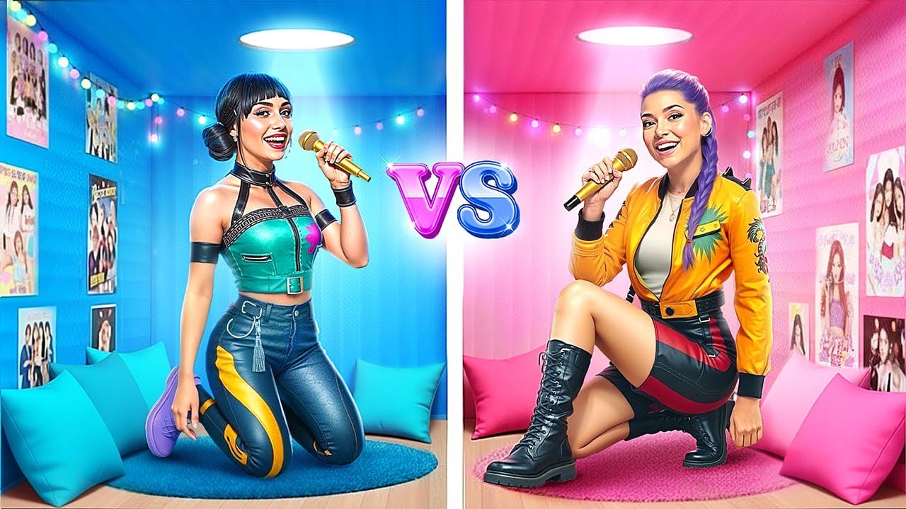 Stanza Makeover K‑pop Cacciatori di Demoni! Sfida Glow Up: 1€ vs 1.000.000€