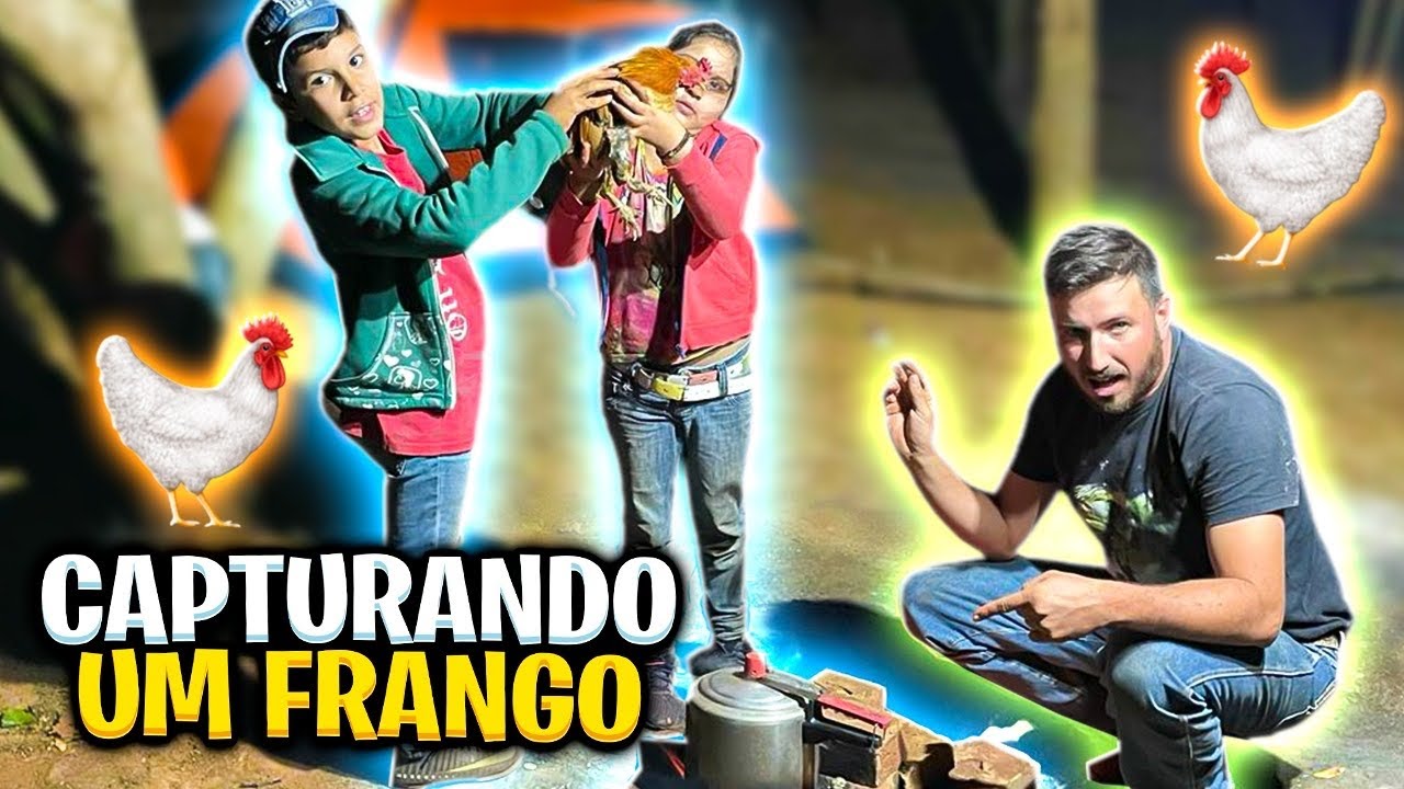 CAÇANDO O galo  PARA FAZER COMIDA