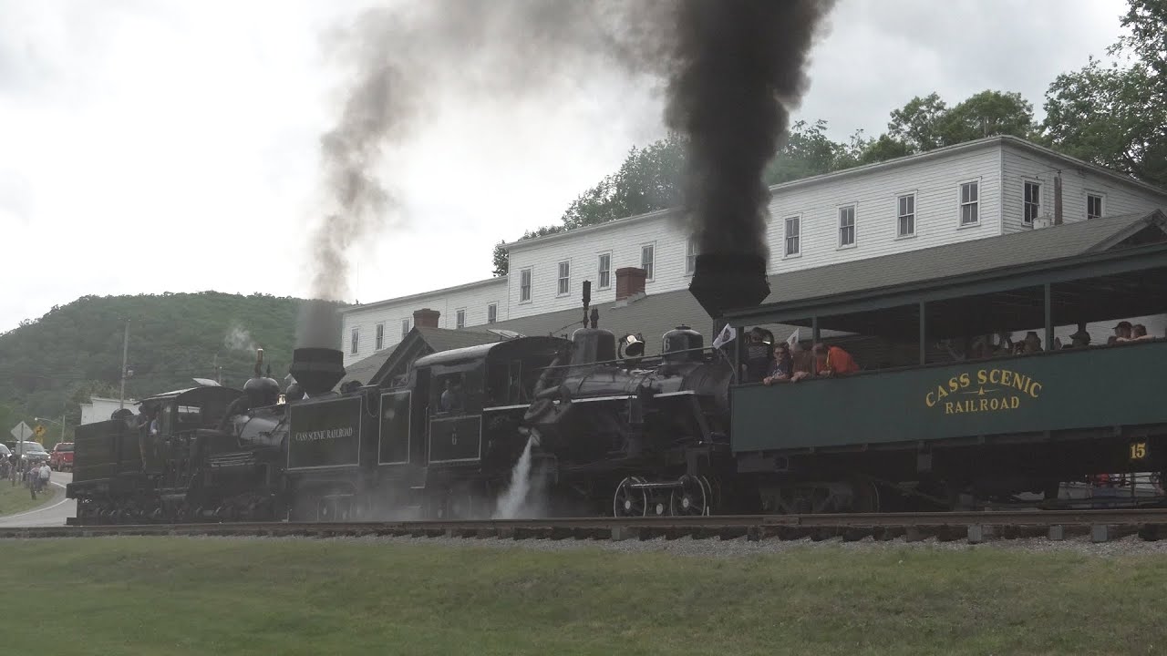 Cass Scenic Railroad Doubleheader Steam Train to Whittaker Station