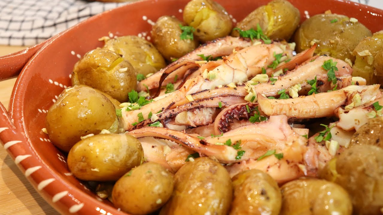 Tent&aacute;culos de Pota &agrave; Lagareiro | Receita F&aacute;cil!