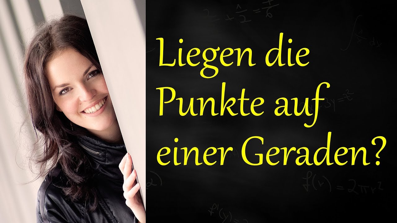 Liegen die drei Punkte auf einer Geraden, Vektoren