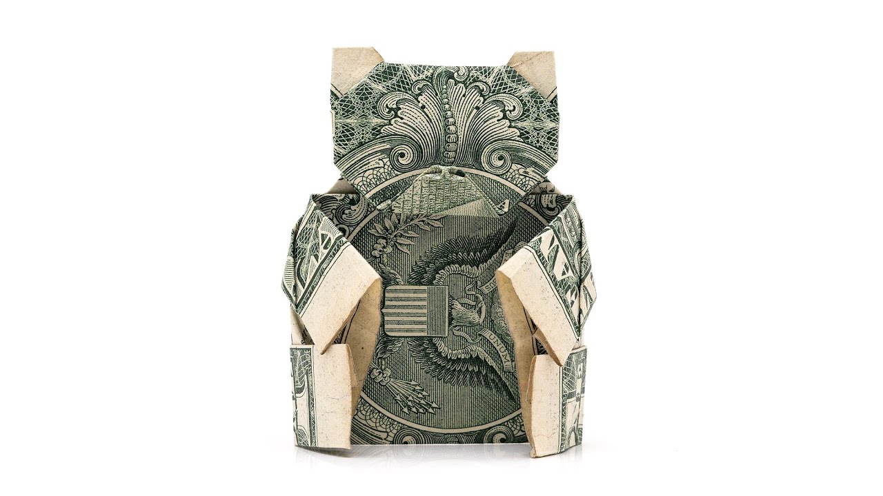 Origami Dollar bill Teddy Bear (Jodi Fukumoto)