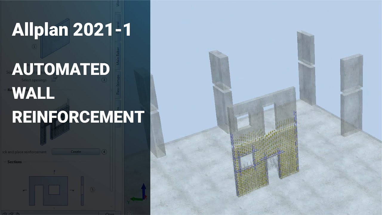 ALLPLAN 2021-1 | Automated Wall Reinforcement