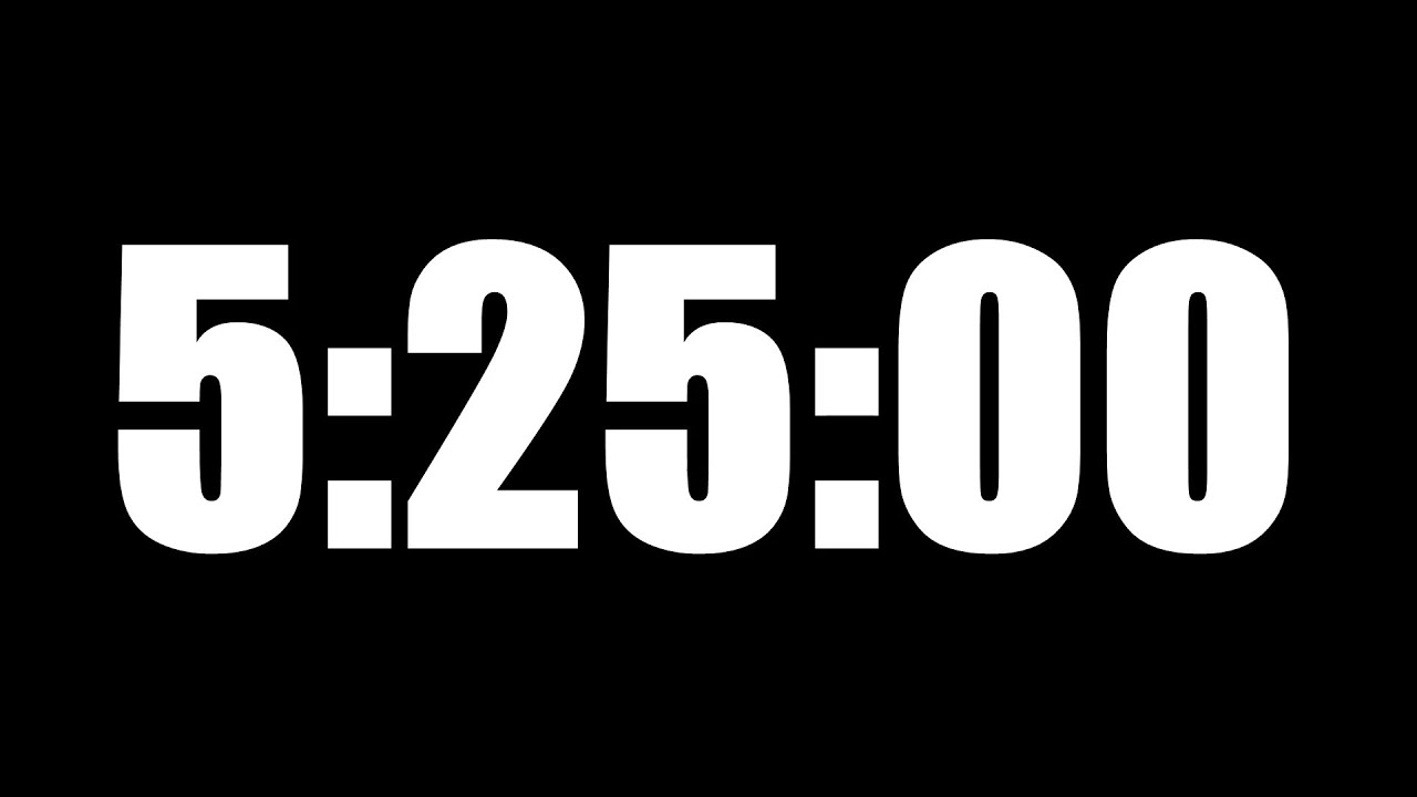 5 HOUR 25 MINUTE TIMER &bull; 325 MINUTE COUNTDOWN TIMER ⏰ LOUD ALARM ⏰