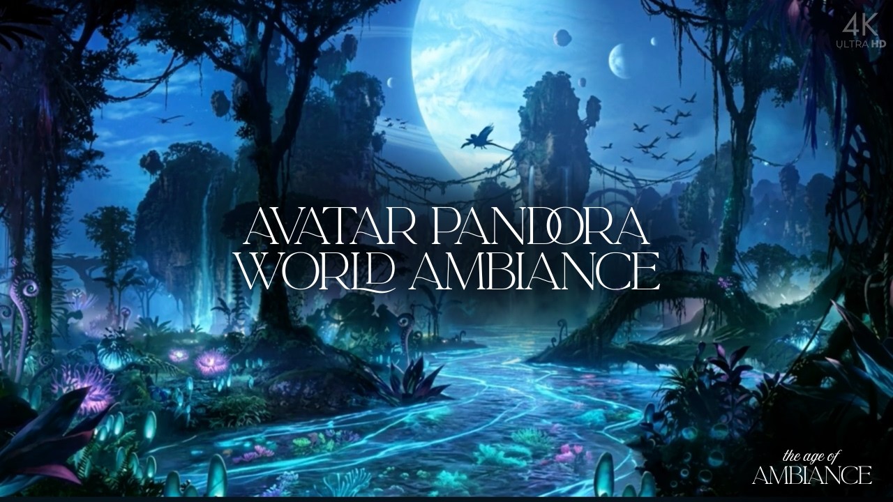 Avatar Pandora World Ambiance | Bioluminescent Forest with Ethereal Music for Sleep & Meditation