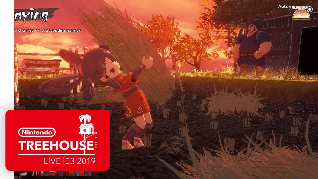 Sakuna: Of Rice and Ruin Gameplay - Nintendo Treehouse: Live | E3 2019