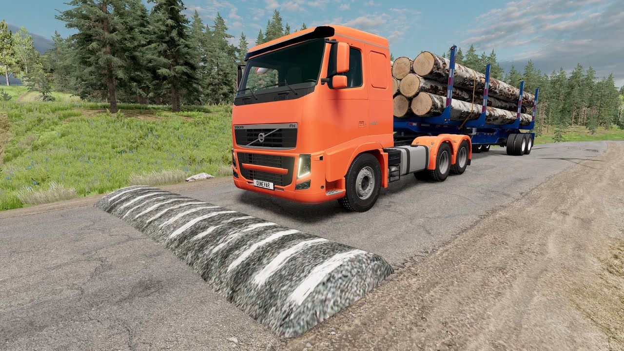 Truck vs Speedbump  -  BeamNG.Drive 🚛🚜🚚