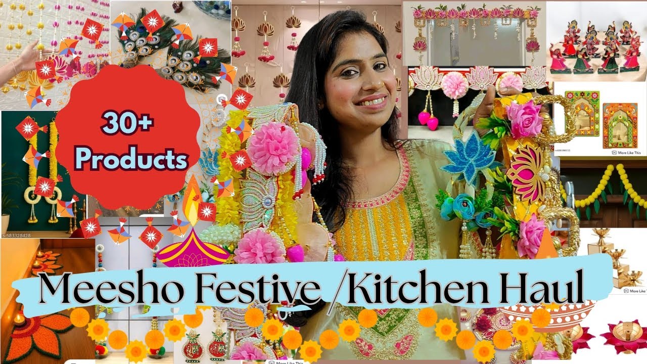 *Best Product At Best Price*Meesho Festive/kitchen Haul।🪔Diwali/Navratri/Dussehra Special Decor।