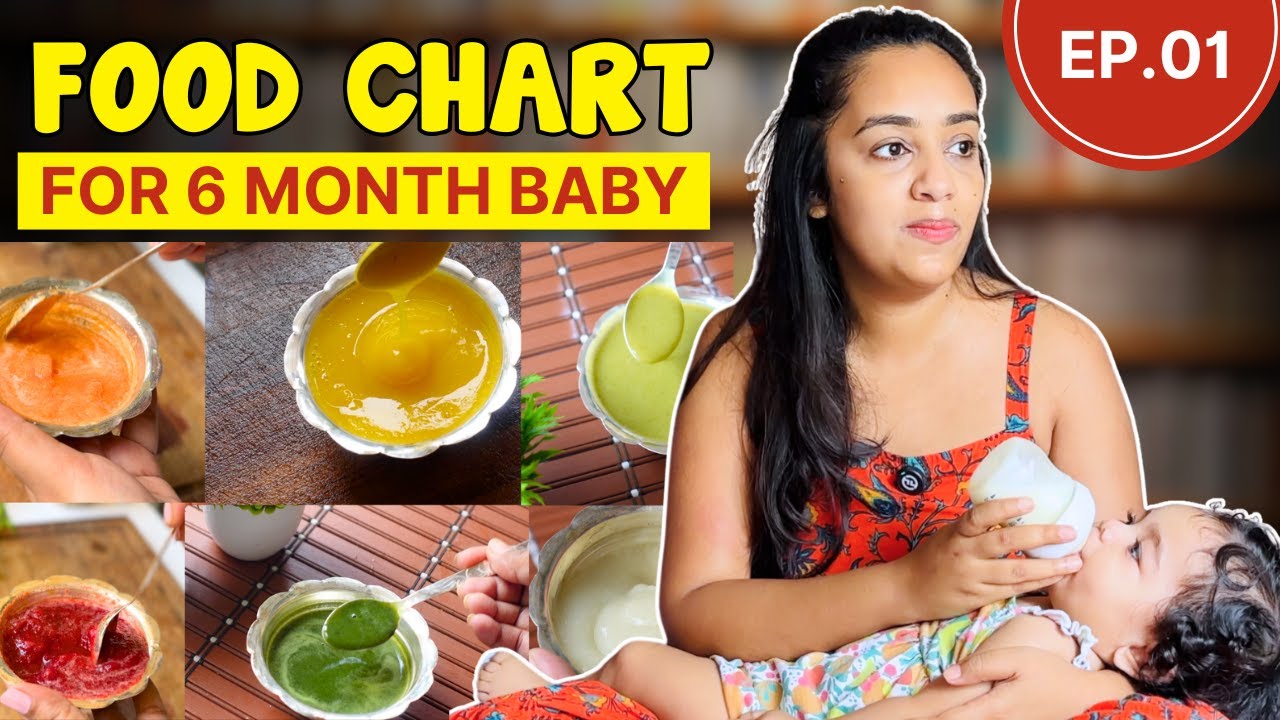 6 Month Baby Food Chart 🥘 Tips to start Baby's First Solid Foods