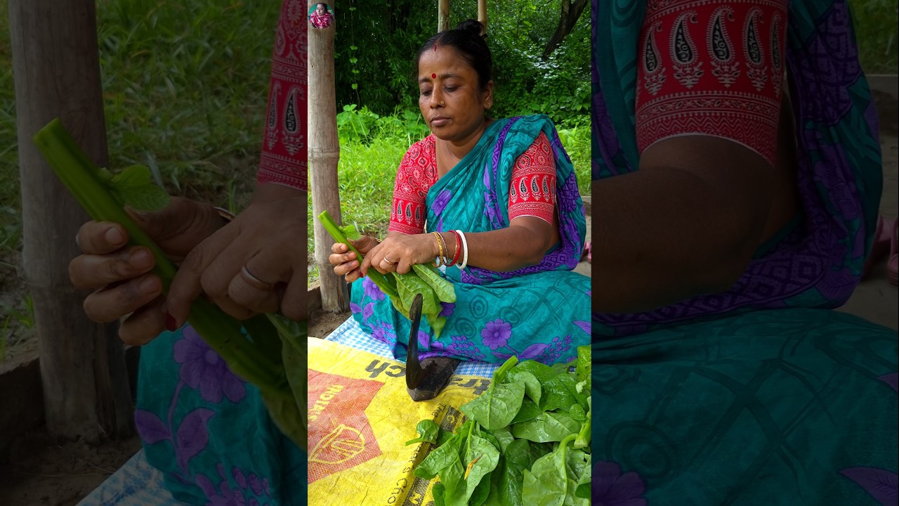 Pui shaak diye dal recipe #shorts #puishak #dal
