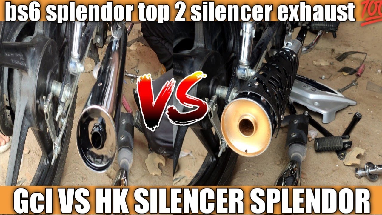 splendor old model silencer🇮🇳 gcl vs hk company silencer top 2 silencer testing bs6 model #splendor
