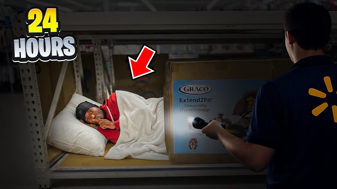 I SPENT 24 HOURS OVERNIGHT IN WALMART PART 2