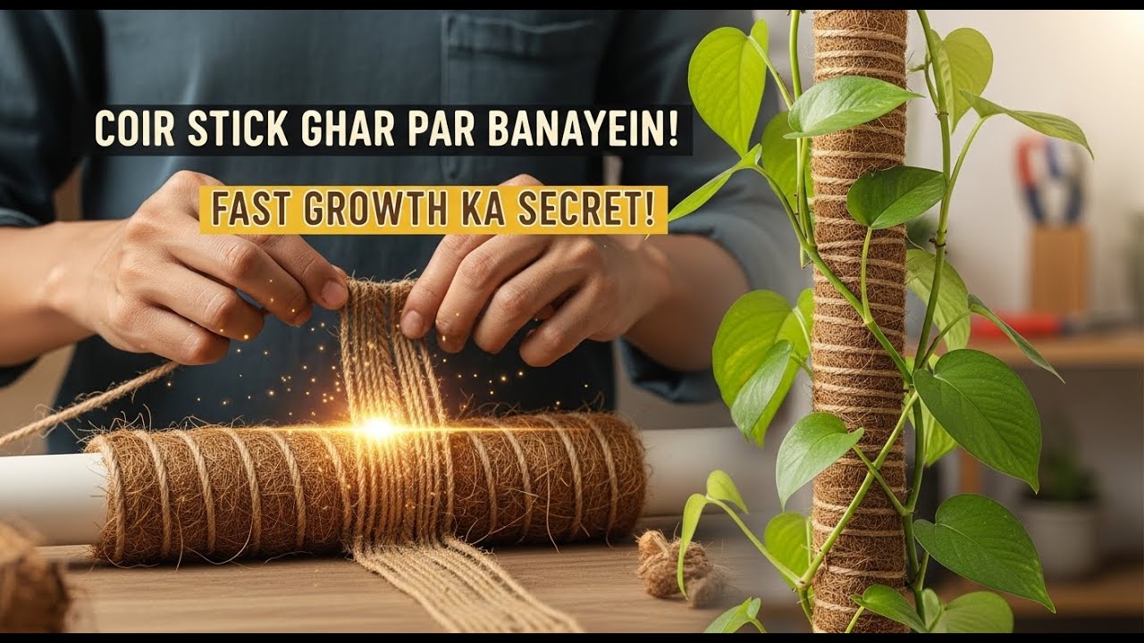 Money Plant Ke Liye Coir Stick Ghar Par Banayein | Fast Growth Ka Secret Hack