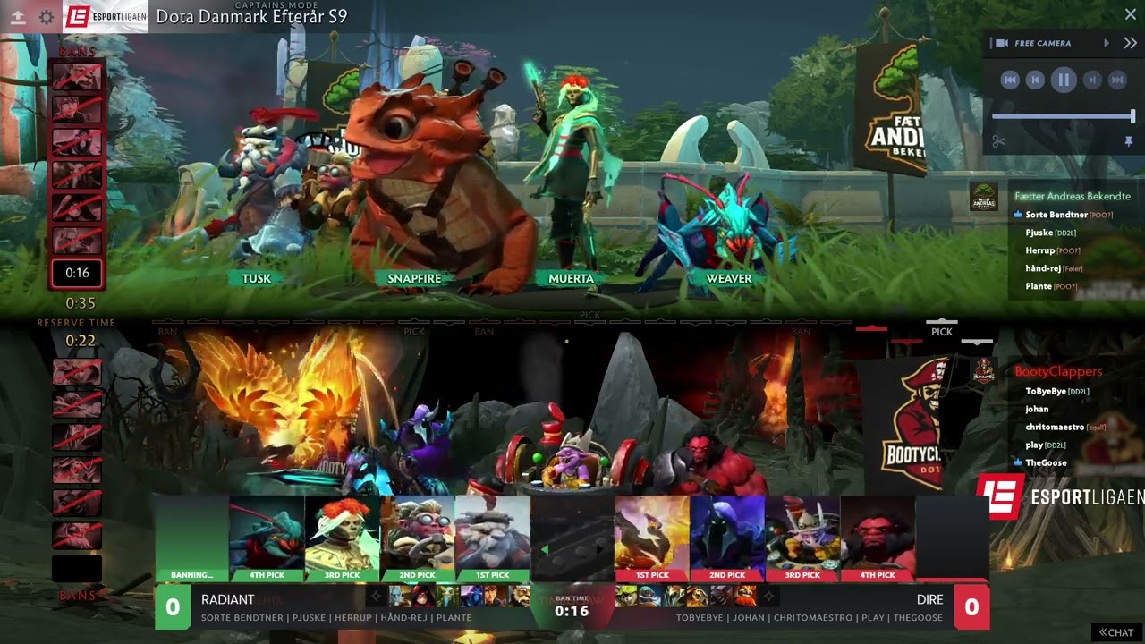 Dota Danmark-Ligaen | Bootyclappers vs. Fætters Andreas Bekendte | Casters: @Razha @Aboslutionplays