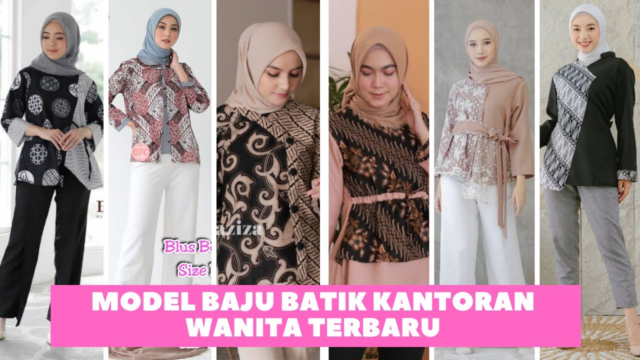 Model Baju Batik Wanita Kantoran Terbaru | Batik Atasan