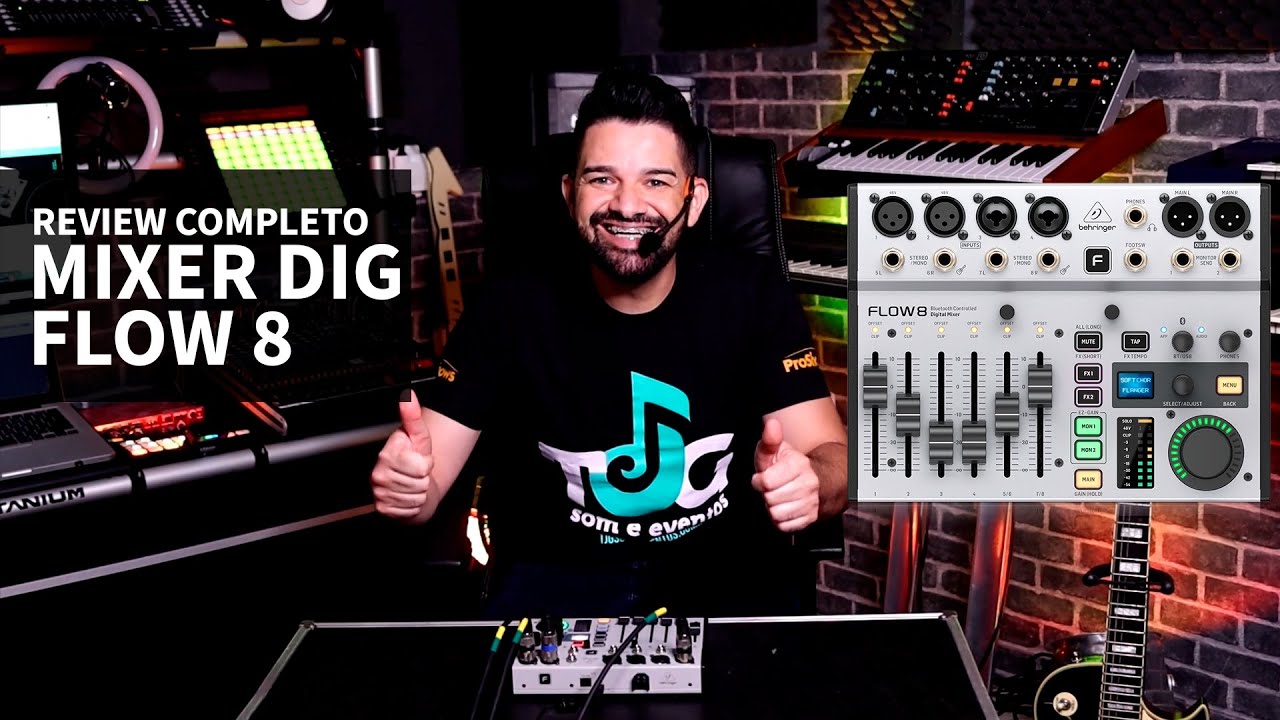 Review Completo Mixer Digital Flow 8 Behringer com Ernane Borges