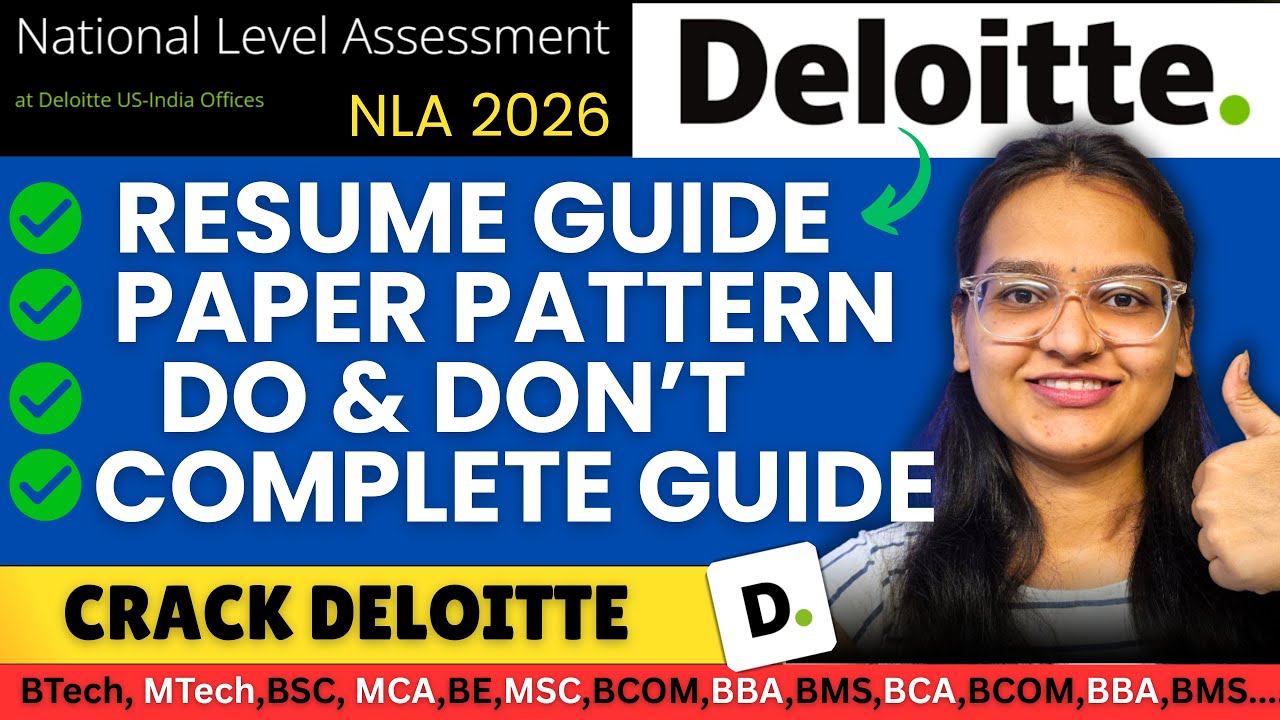 🔥Deloitte NLA 2026 Resume Tips + Paper Pattern (Complete Guide) |  How to Crack Deloitte in 2026