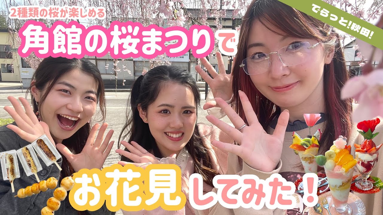 でらっと秋田 ～角館の桜まつりでお花見してみた！春のグルメさんぽ～【秋田│仙北市│角館│観光】