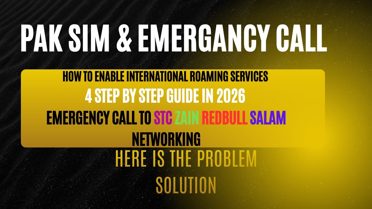 How to enable On international roaming on Pakistan sim in foreign abroad country emergency call to s