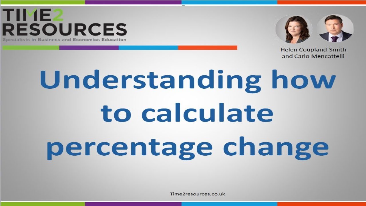 Understanding how to calculate percentage change
