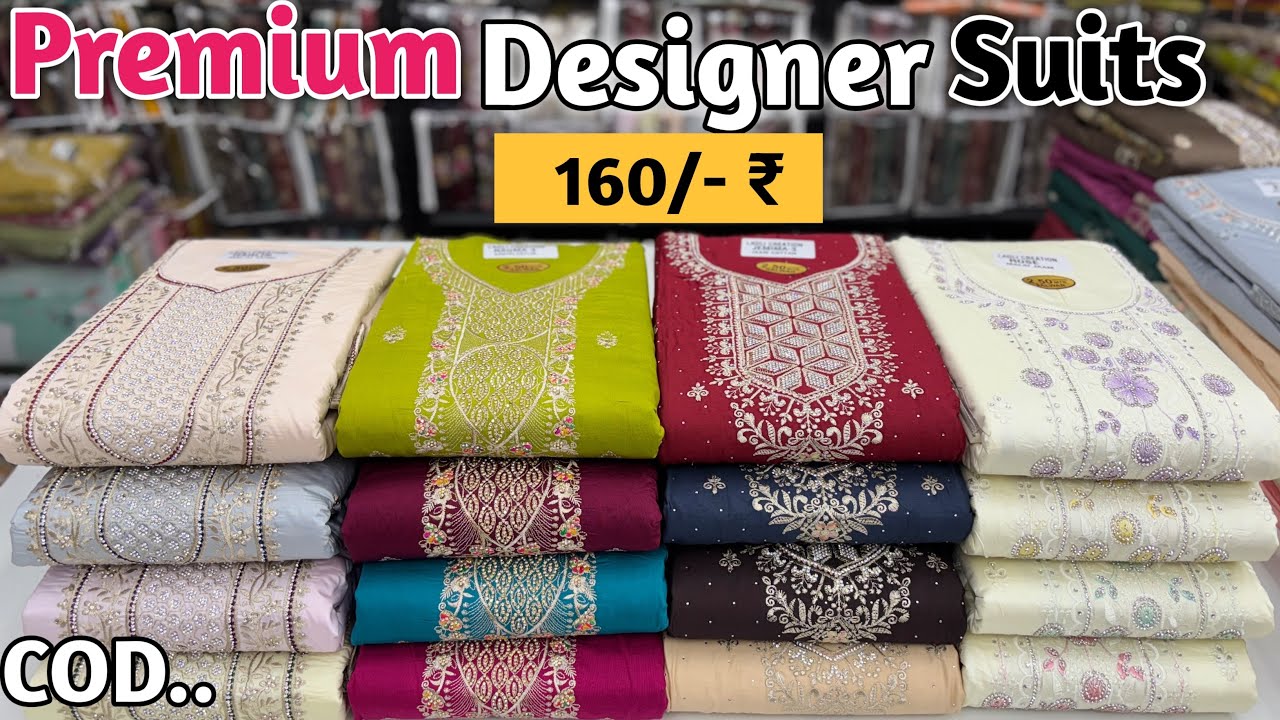 Premium Designer Suits Get 160/- Rupees | Suits Manufacturer | Suit Wholesale Market In Surat