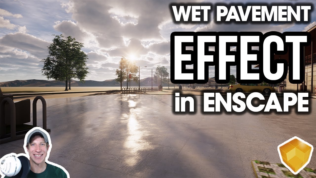 Creating a WET PAVEMENT EFFECT in Enscape