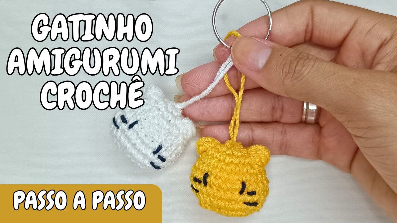 Como Fazer um Chaveiro de Gatinho Amigurumi 🧶 | Rápido, Fácil e Encantador