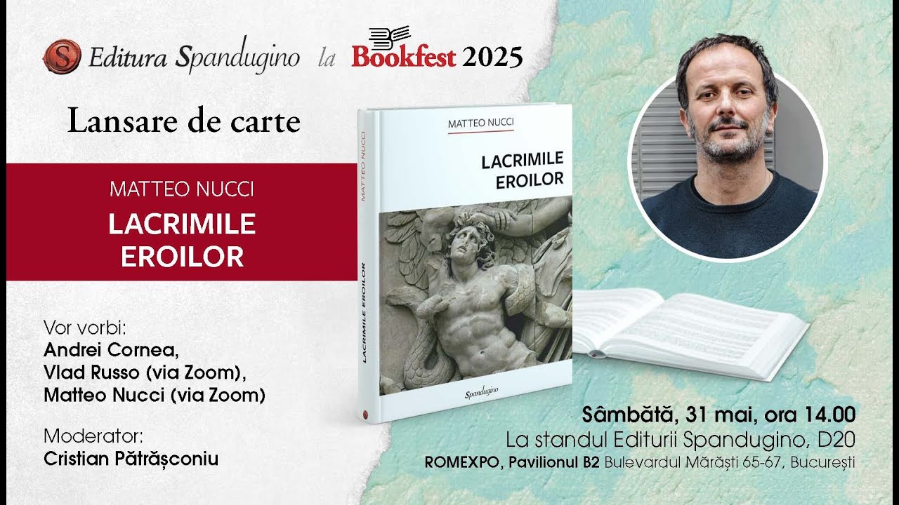 Lansare de carte | Lacrimile eroilor | de Matteo Nucci @Bookfest 2025
