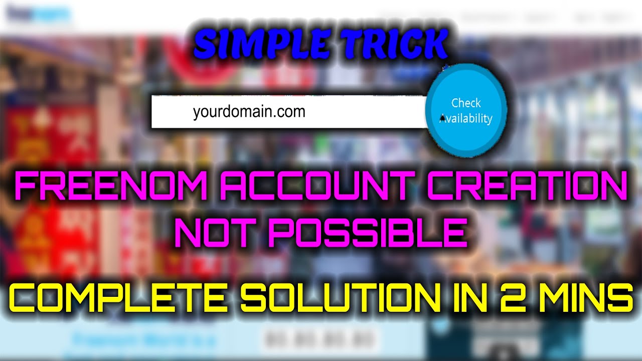 Freenom Account Registration | SOLVED | 2 Min Solution | Very Simple