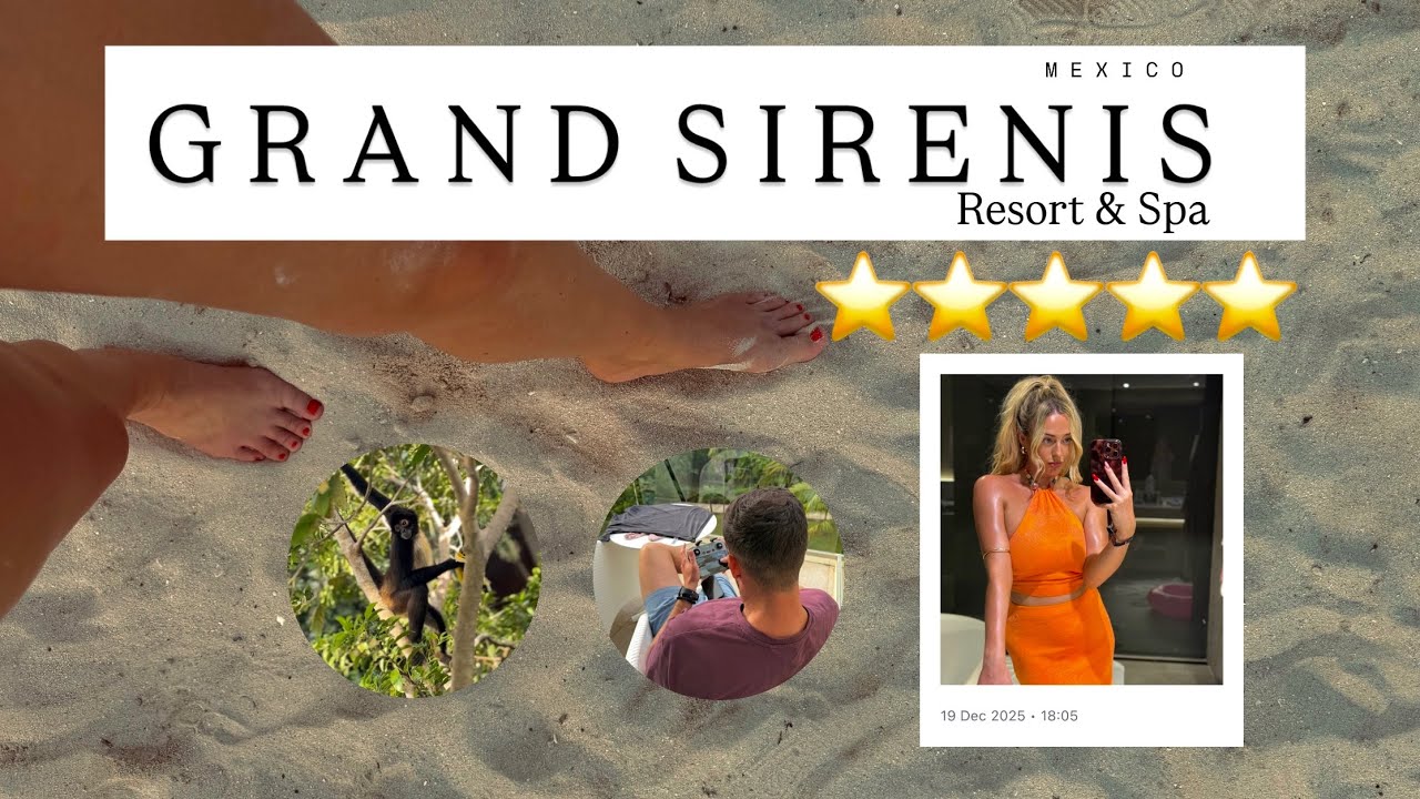 MEXICO 2025 TRAVEL DAY & ROOM TOUR  🇲🇽 • Upgraded at Grand Sirenis Resort & spa • 🌴