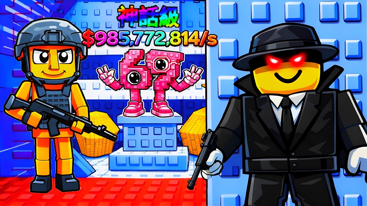 ROBLOX 闖入銀行 獲得腦腐！化身為真正的強盜！闖入腦腐銀行把裡面的腦紅全部偷光光！？【機械方塊】